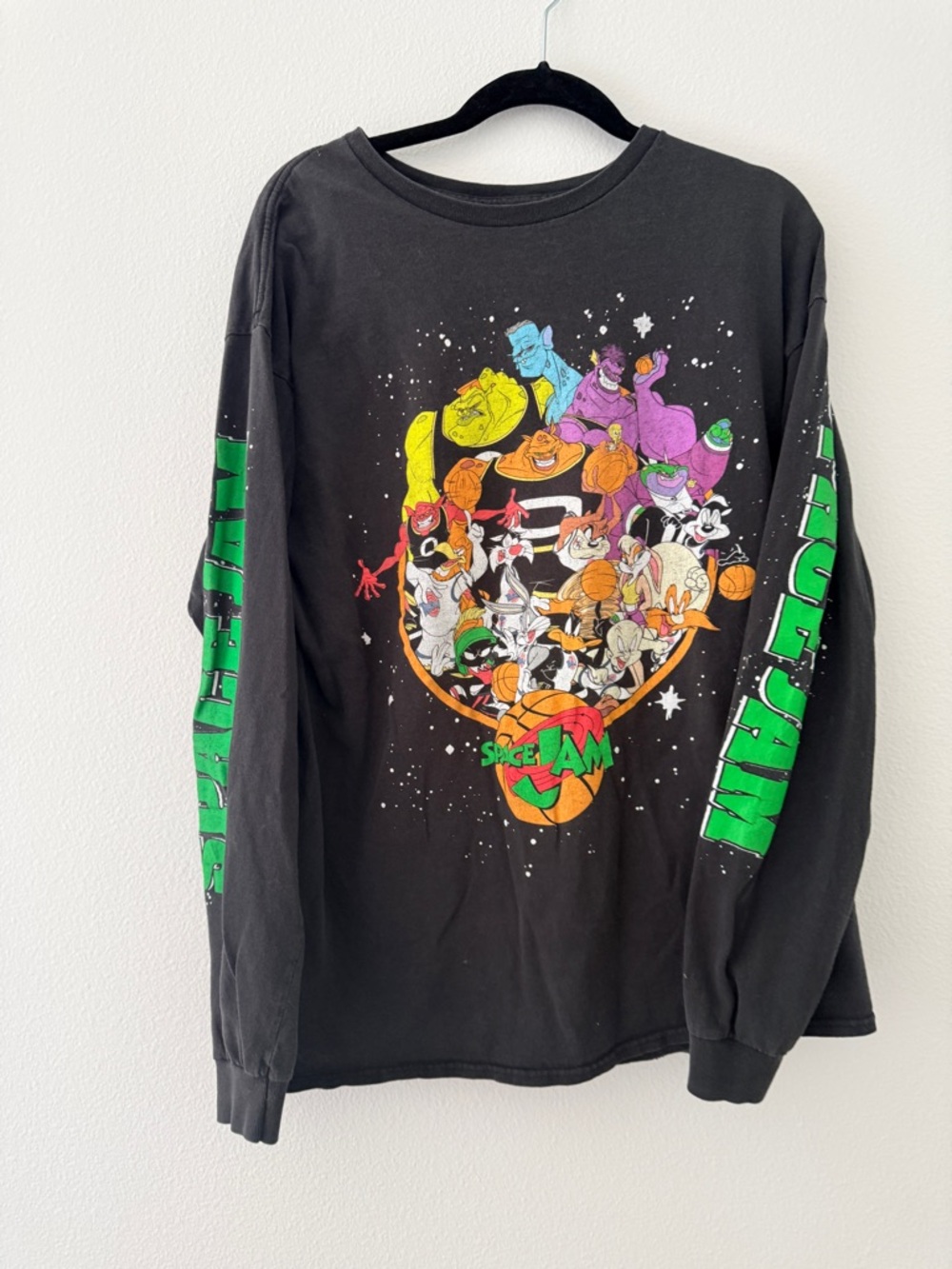Space Jam Black Graphic Long Sleeve Tee Men’s XL